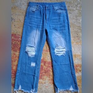 Distressed Blue Women's Jeans